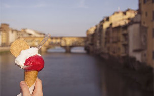 Stadtrundgang von Florenz mit Eis und Wanderhocker - Florenz bei Sonnenuntergang Stadtrundgang von Florenz mit Eis und Wanderhocker - Florenz bei Sonnenuntergang